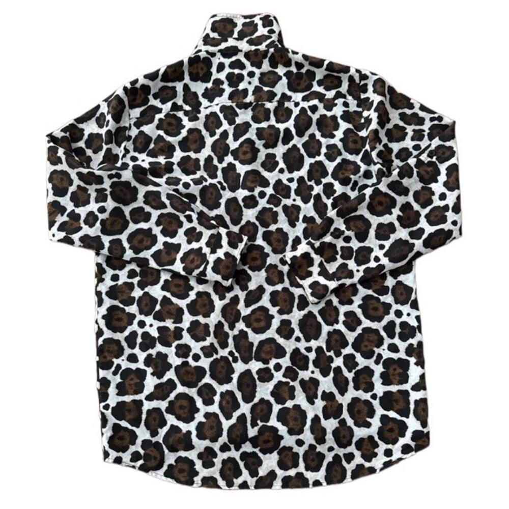 Michael Kors button down blouse navy green animal print bundle of two size small - Picture 7 of 12